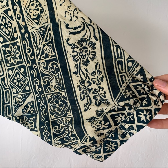 Natalie Martin Green Print Silk Midi Tunic Dress - Picture 6 of 8